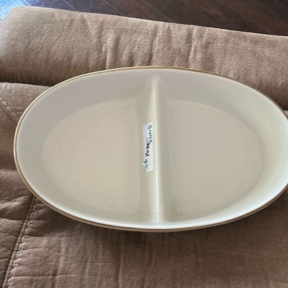 Temptations Old World Divided Casserole- Brown. VTG. - Picture 4 of 10